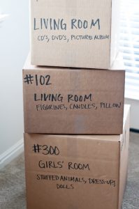 Boston Professional Organizer moving box labels